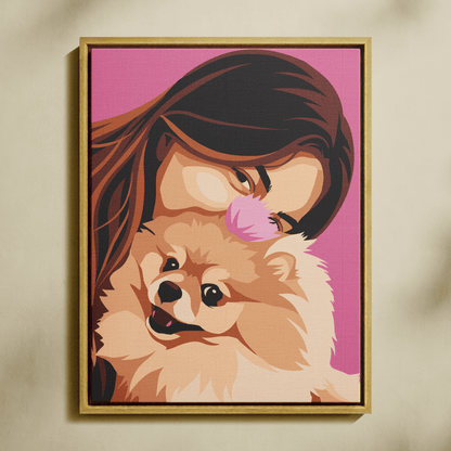 Kişiye Özel Sadık Dostunuz ile Sayılarla Boyama Seti 35x45 cm