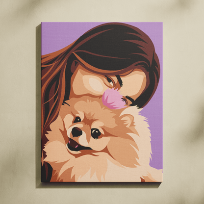 Kişiye Özel Sadık Dostunuz ile Sayılarla Boyama Seti 35x45 cm