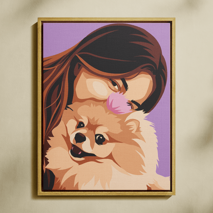 Kişiye Özel Sadık Dostunuz ile Sayılarla Boyama Seti 35x45 cm