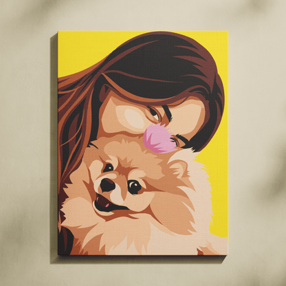 Kişiye Özel Sadık Dostunuz ile Sayılarla Boyama Seti 35x45 cm