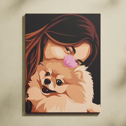 Kişiye Özel Sadık Dostunuz ile Sayılarla Boyama Seti 35x45 cm