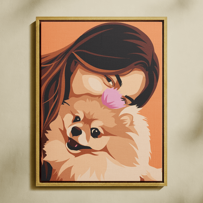 Kişiye Özel Sadık Dostunuz ile Sayılarla Boyama Seti 35x45 cm